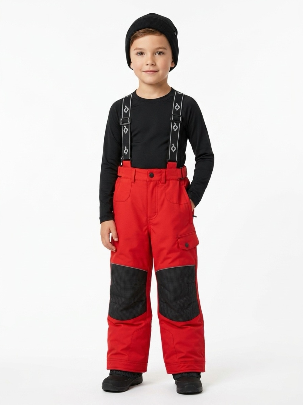 Jupa Dridux Insulated Ski Bib Pants Waterproof Snow Gear Red Black Size 6